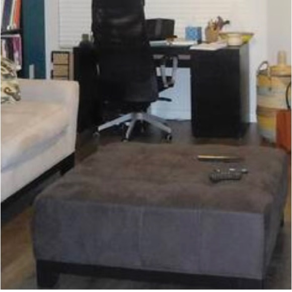 Cocktail Ottoman | Cindy Crawford | Chocolate | 39" x 39" x 17" - Picture 1 of 5